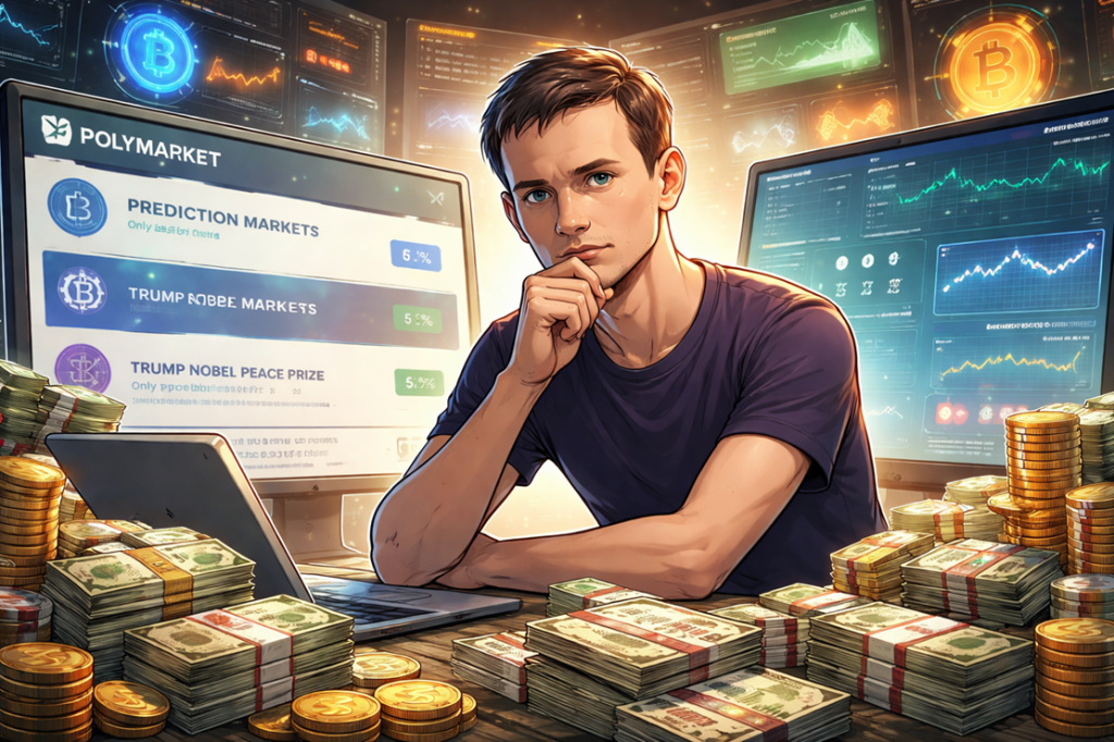 Ethereum’s Buterin Netted $70,000 On Polymarket Last Year