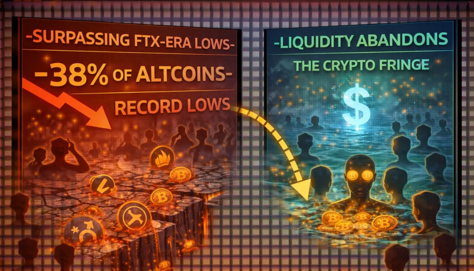 38% Of Altcoins Hit Record Lows As Liquidity Abandons The Crypto Fringe